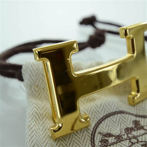 Hermes Gold H Belt Buckle 